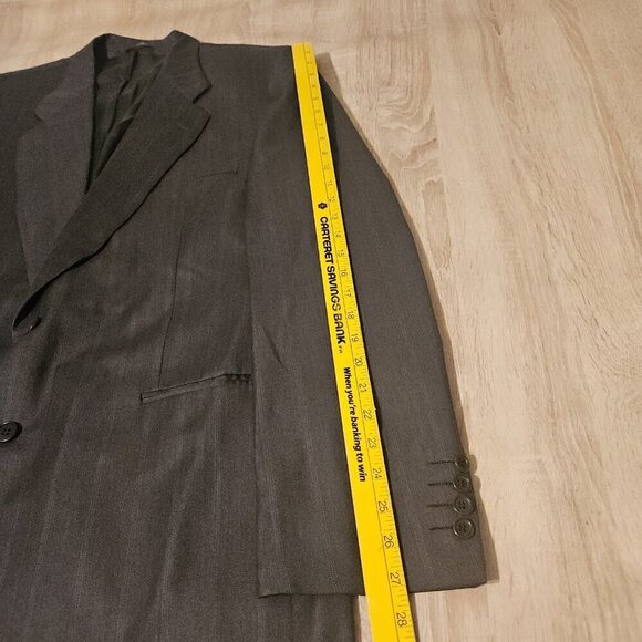 Example By Missoni Super 110's Blazer Sports Coat 46L Gray Striped - Picture 9 of 10